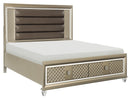 Loudon Queen Platform with Storage Bed in Champagne Metallic 1515-1*