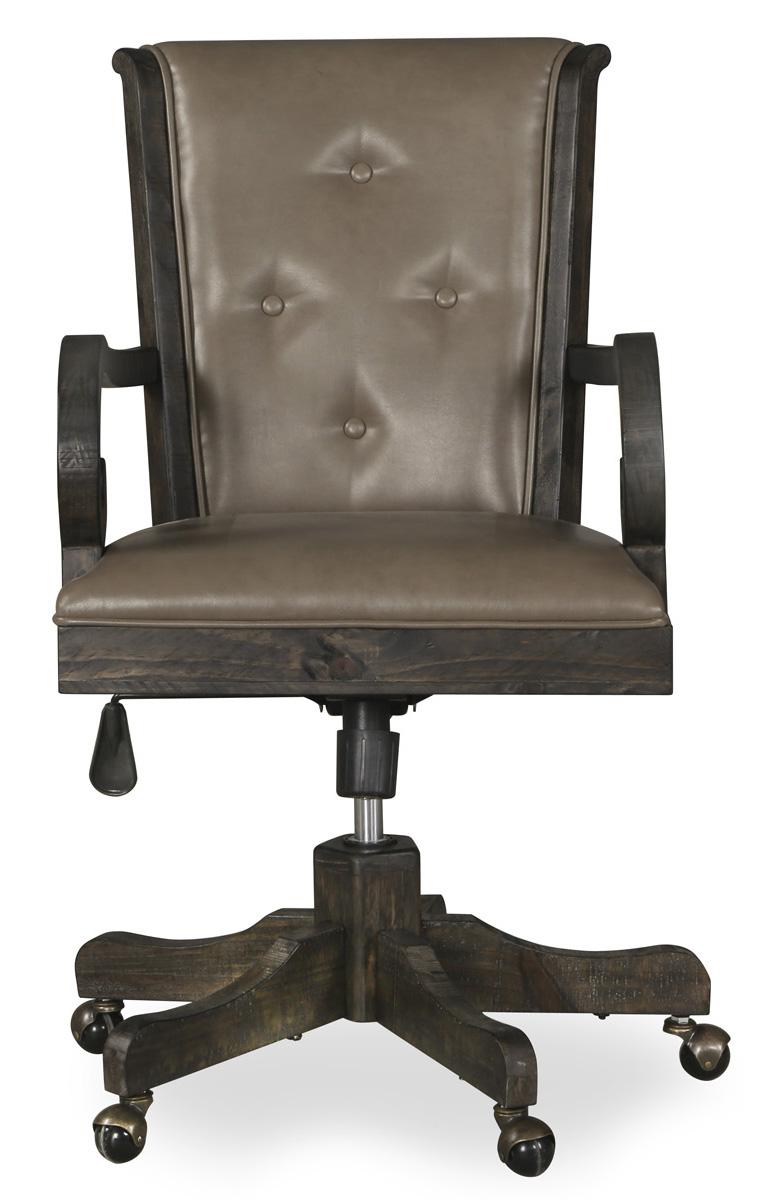 Magnussen Bellamy Fully Upholstered Swivel Chair in Peppercorn