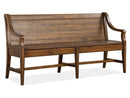 Magnussen Furniture Bay Creek Bench with Back in Toasted Nutmeg