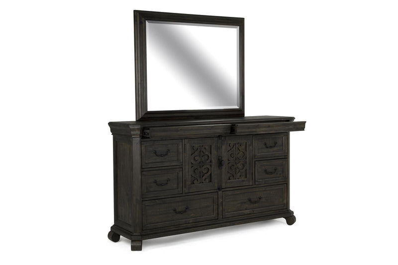 Magnussen Furniture Bellamy Landscape Mirror in Peppercorn