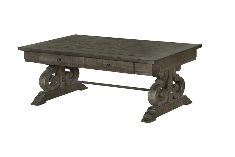 Magnussen Furniture Bellamy Rectangular Cocktail Table in Deep Weathered Pine