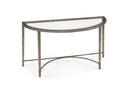 Magnussen Furniture Copia Demilune Sofa Table in Antiqued Silver