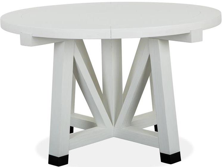 Magnussen Furniture Harper Springs 48"Round Dining Table in Silo White