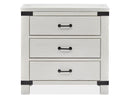 Magnussen Furniture Harper Springs Bachelor Chest with Metal Decoration in Silo White