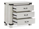Magnussen Furniture Harper Springs Bachelor Chest with Metal Decoration in Silo White