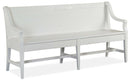 Magnussen Furniture Heron Cove Bench with Back in Chalk White