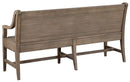 Magnussen Furniture Paxton Place Bench w/ Back in Dovetail Grey