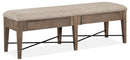 Magnussen Furniture Paxton Place Bench w/ Upholstered Seat in Dovetail Grey