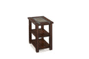 Magnussen Furniture Roanoke Rectangular Chairside End Table in Cherry and Slate
