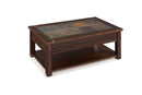 Magnussen Furniture Roanoke Rectangular Lift Top Cocktail Table in Cherry and Slate