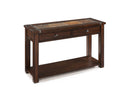 Magnussen Furniture Roanoke Rectangular Sofa Table in Cherry and Slate