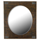 Magnussen Pine Hill Portrait Oval Mirror in Rustic Pine