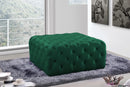 Ariel Green Velvet Ottoman/Bench