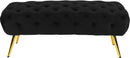 Amara Black Velvet Bench