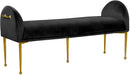 Owen Black Velvet Bench