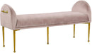 Owen Pink Velvet Bench