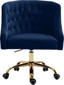 Arden Navy Velvet Office Chair