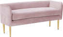 Audrey Pink Velvet Bench