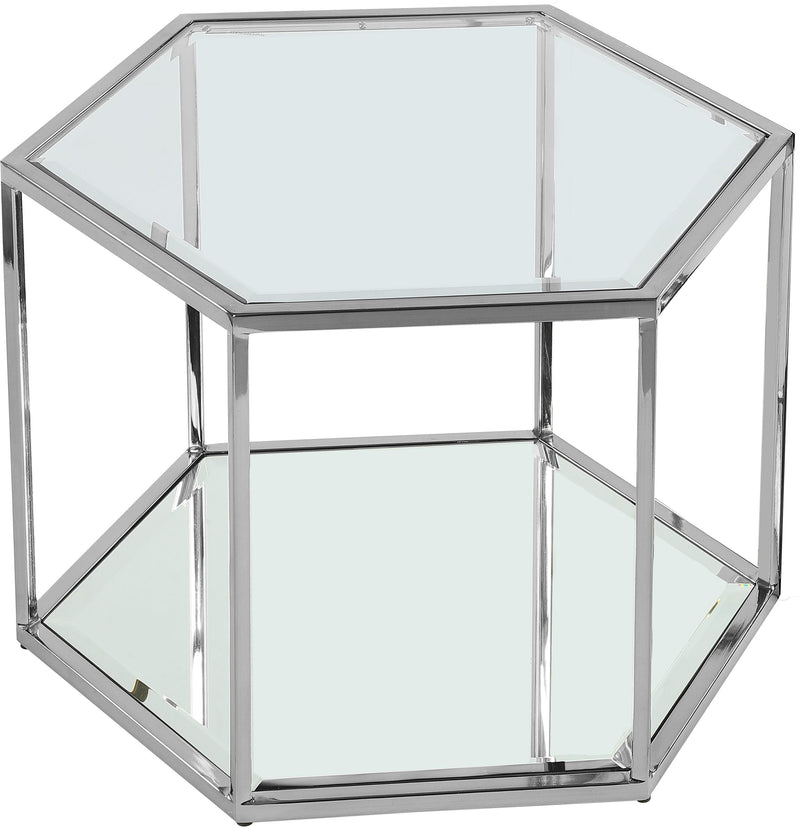 Sei Brushed Chrome Coffee Table