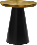 Martini Brushed Gold/Matte Black End Table