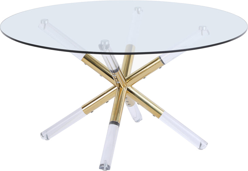 Mercury Acrylic/Gold Coffee Table
