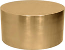 Cylinder Brushed Gold Coffee Table