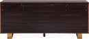 Excel Brown Zebra Wood Veneer Lacquer Sideboard/Buffet