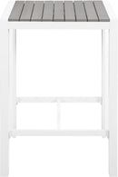 Nizuc Grey manufactured wood Outdoor Patio Aluminum Square Bar Table