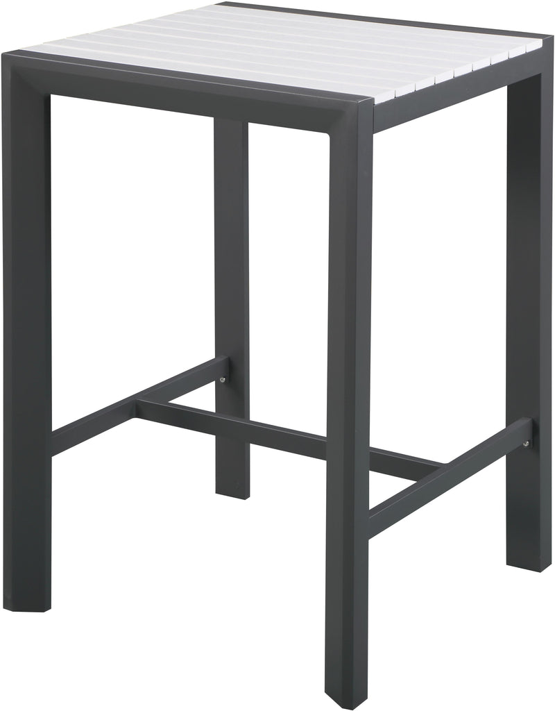 Nizuc White manufactured wood Outdoor Patio Aluminum Square Bar Table