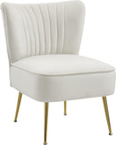 Tess Cream Velvet Accent Chair