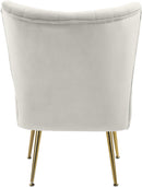 Tess Cream Velvet Accent Chair