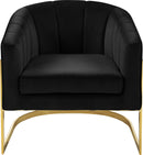 Carter Black Velvet Accent Chair
