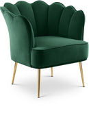 Jester Green Velvet Accent Chair