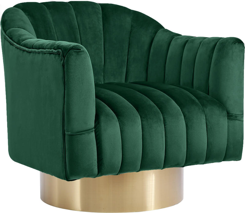 Farrah Green Velvet Accent Chair