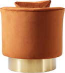 Kendra Cognac Velvet Accent Chair