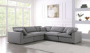 Serene Grey Linen Fabric Deluxe Cloud Modular Sectional