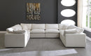 Plush Cream Velvet Standard Cloud Modular Sectional