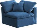 Plush Navy Velvet Standard Cloud Modular Corner Chair