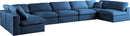 Plush Navy Velvet Standard Cloud Modular Sectional