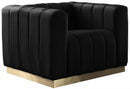 Marlon Black Velvet Chair