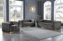 Marlon Grey Velvet Loveseat