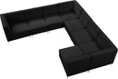 Alina Black Velvet Modular Sectional