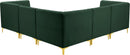 Alina Green Velvet Modular Sectional