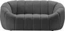 Elijah Grey Velvet Loveseat