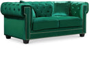 Bowery Green Velvet Loveseat