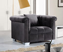 Kayla Grey Velvet Chair