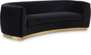 Julian Black Velvet Sofa