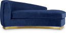 Julian Navy Velvet Chaise