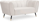 Beaumont Cream Velvet Loveseat