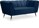 Beaumont Navy Velvet Loveseat